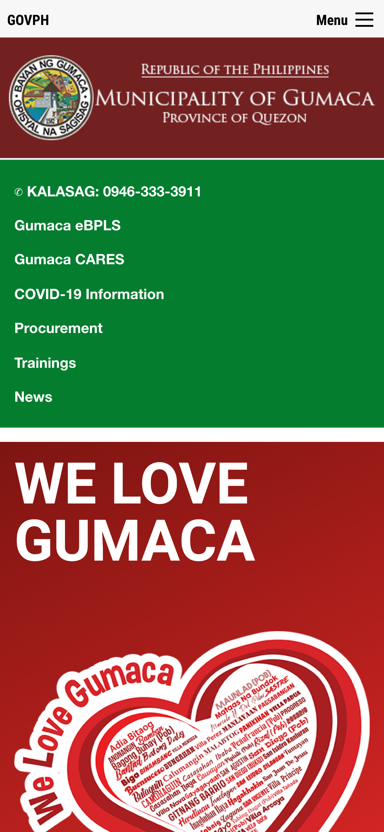 Gumaca LGU website