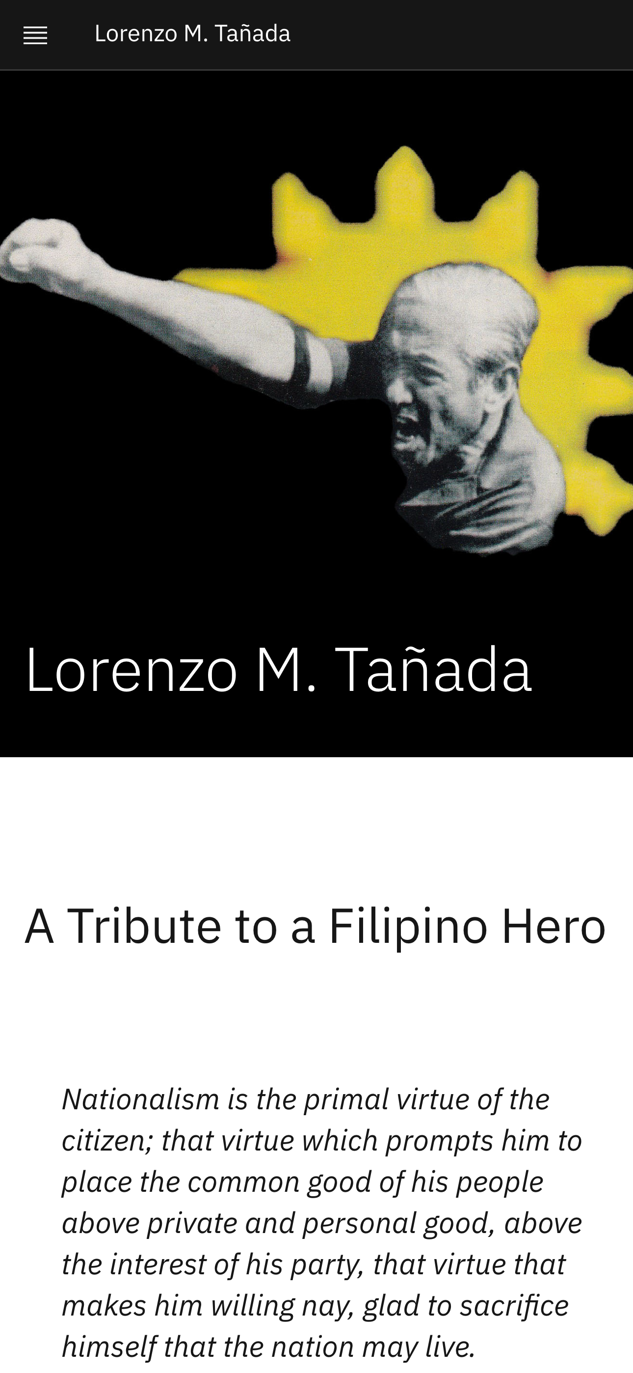 Lorenzo M. Tañada Tribute Website